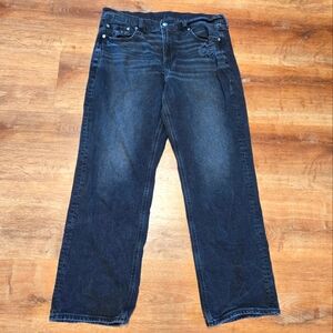 American Eagle Outfitters Dark Blue Straight Leg Jeans